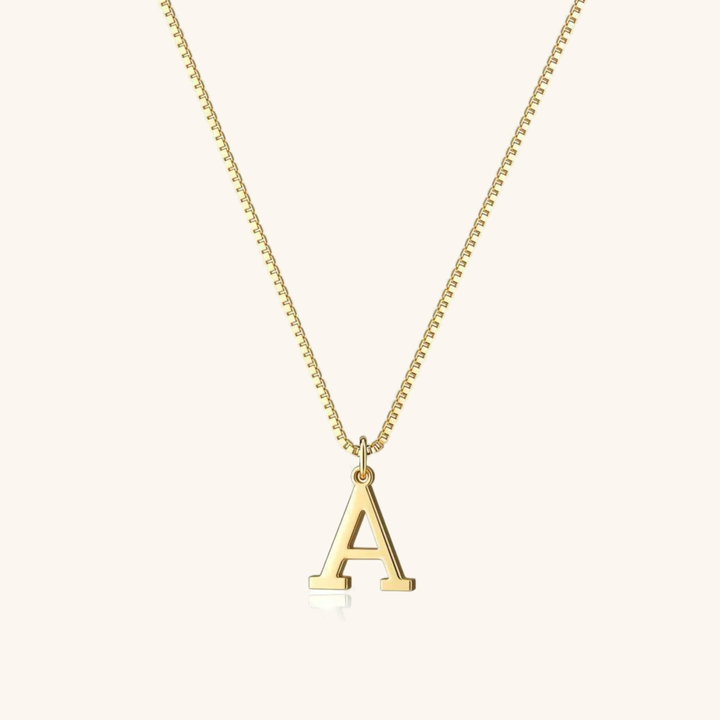 Therese Letter Initial Gold Necklace