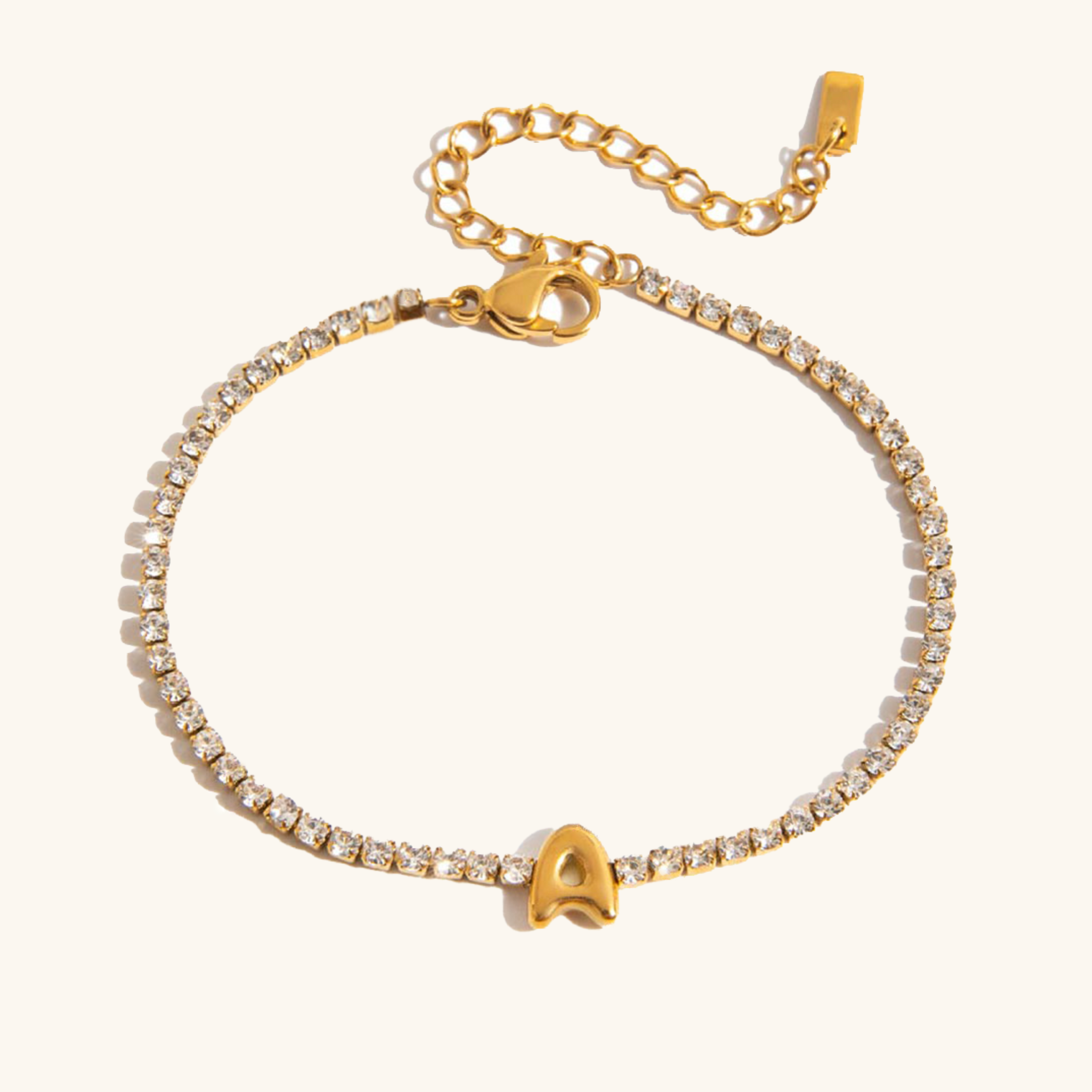 Avaria Bubble Letter Tennis Bracelet Image