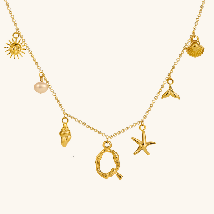 Avaria Ocean Initial Necklace