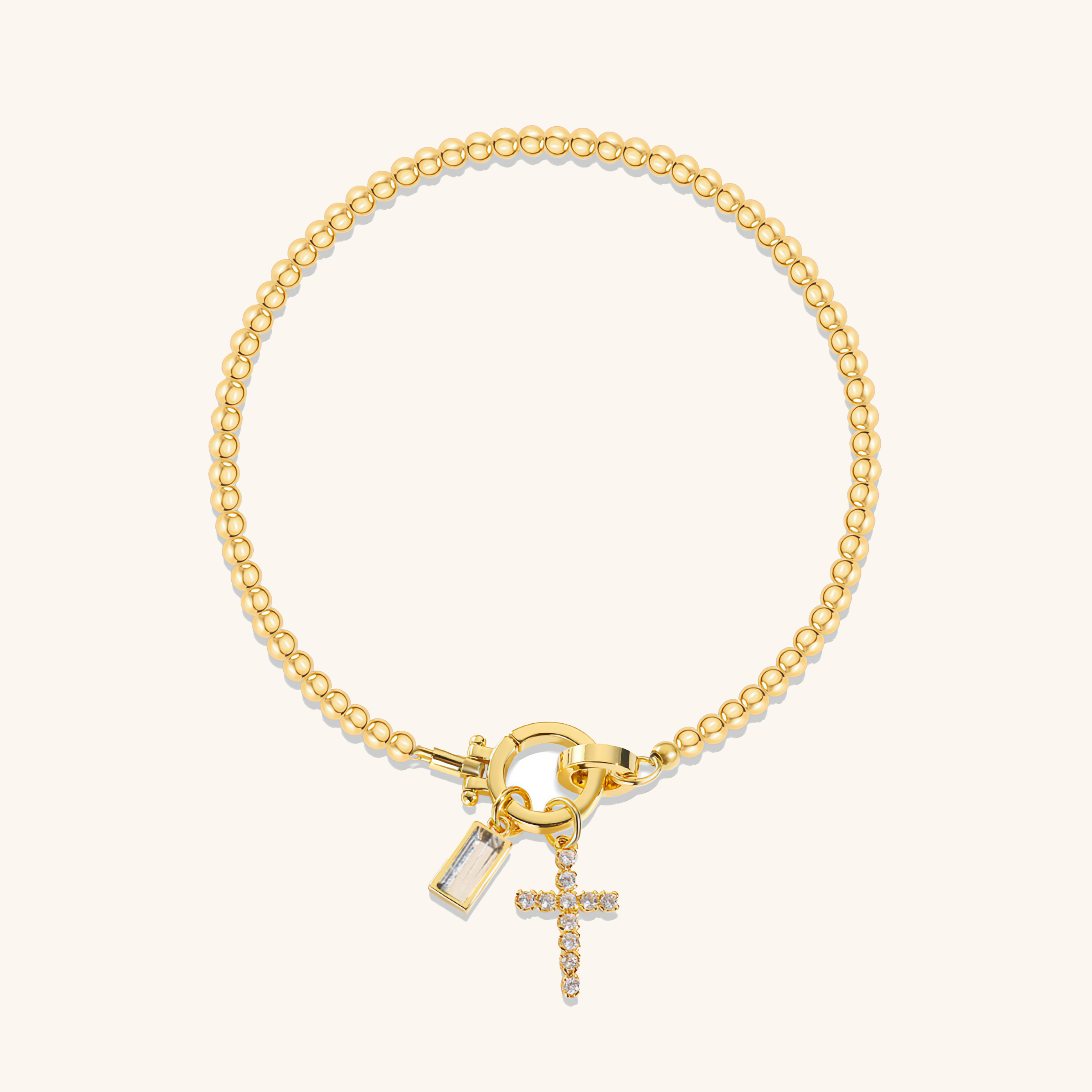 Amalia Birthstone Cross Bracelet Image
