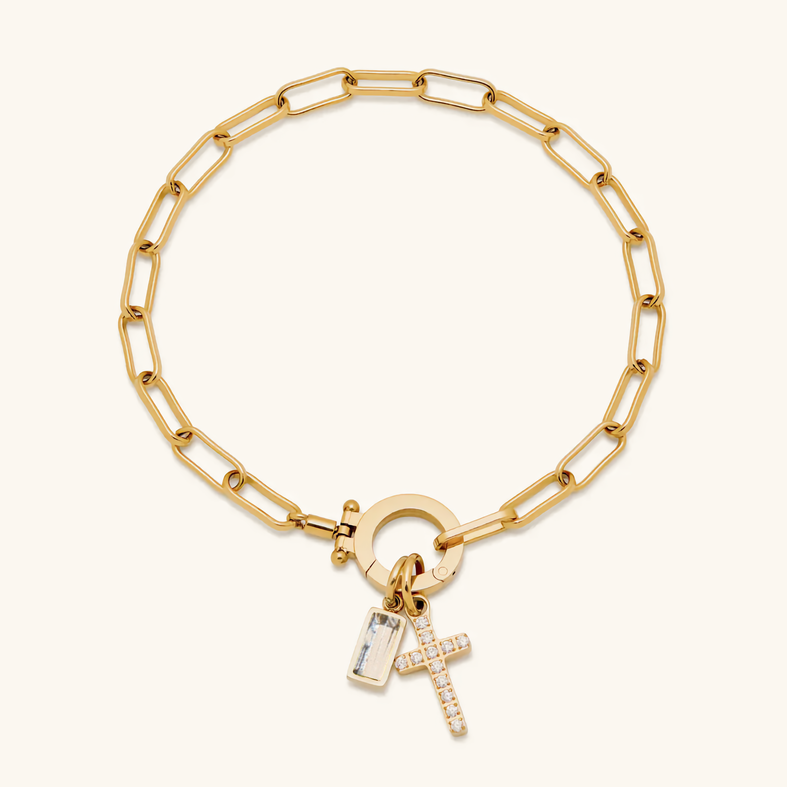 Annabella Birthstone Cross Bracelet Image