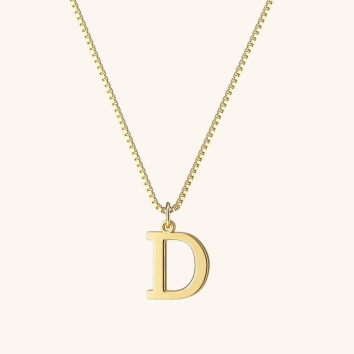 Therese Letter Initial Gold Necklace