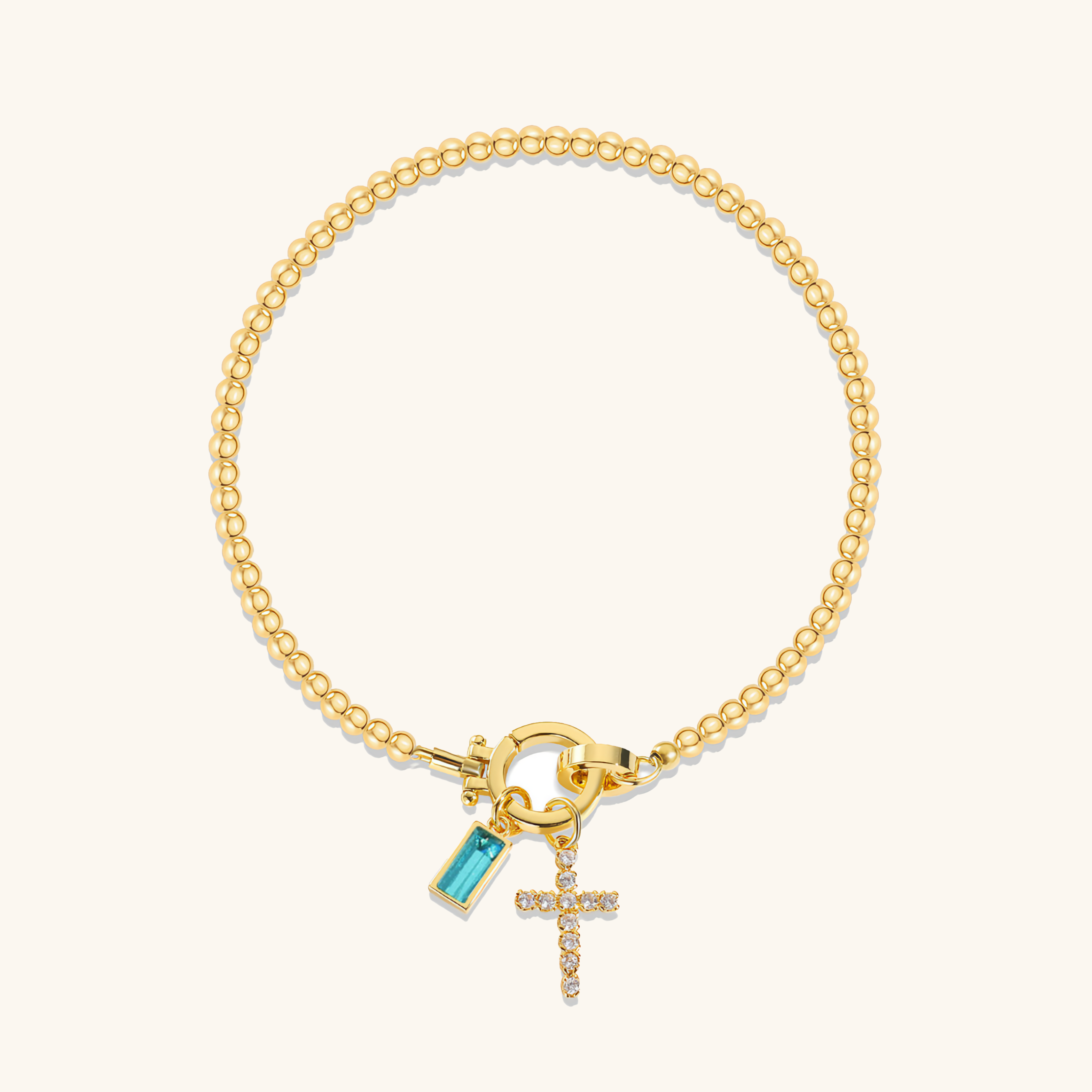 Amalia Birthstone Cross Bracelet Image