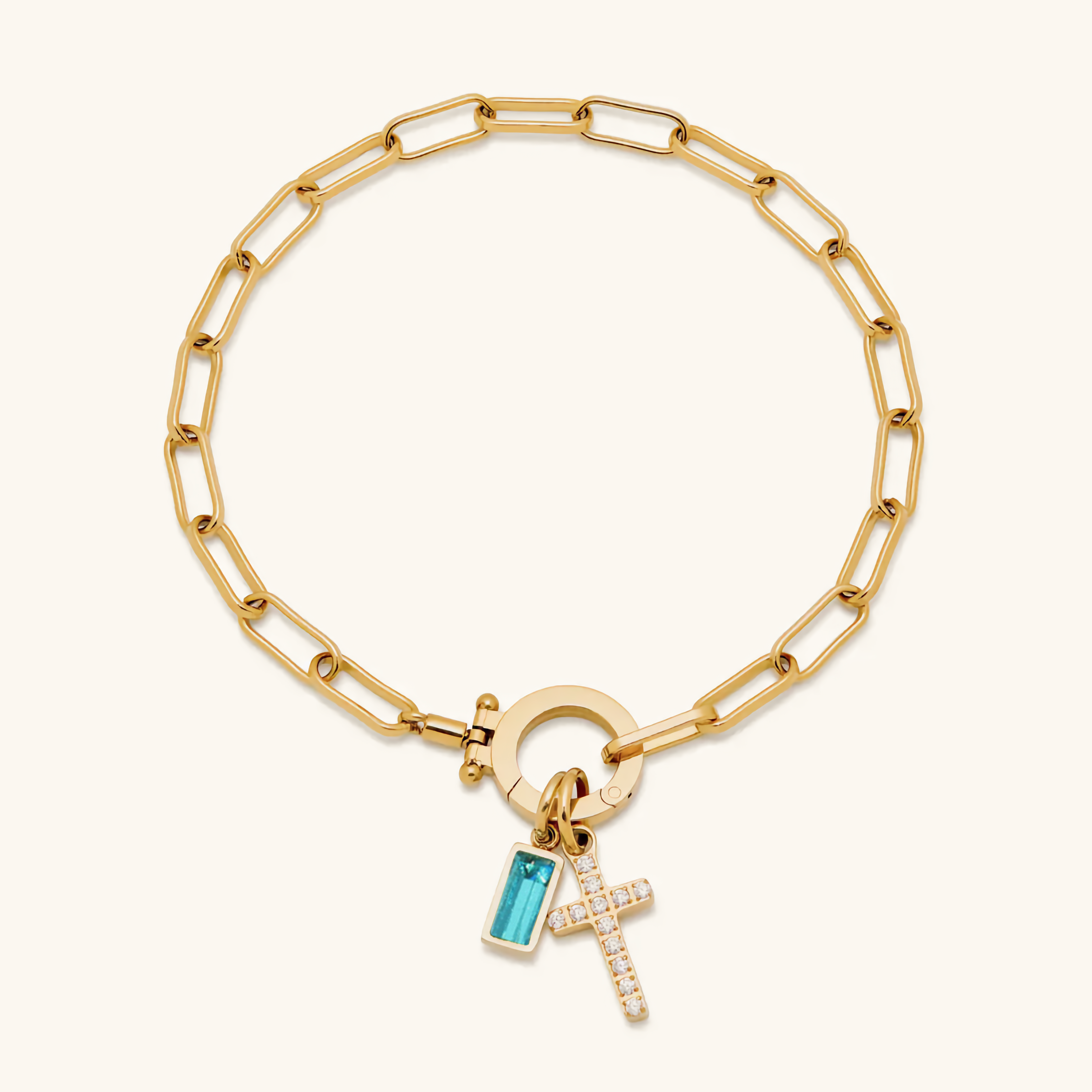 Annabella Birthstone Cross Bracelet Image