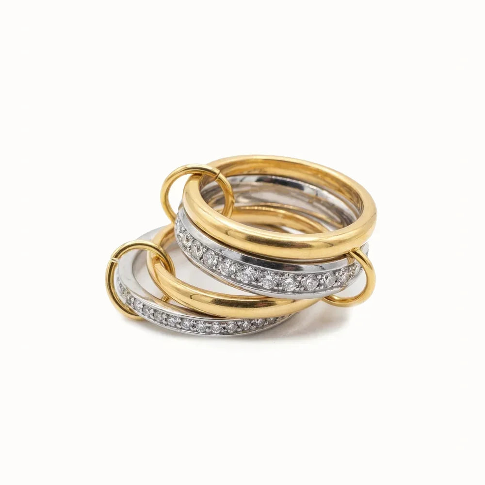 Valerie Two Tone Stacked Diamond Ring Image