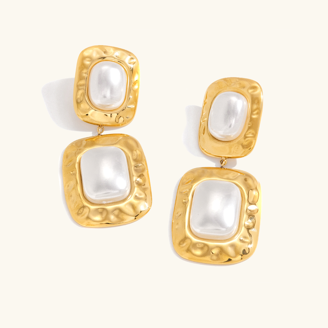 Trixie Chunky Pearl Drop Earrings Image