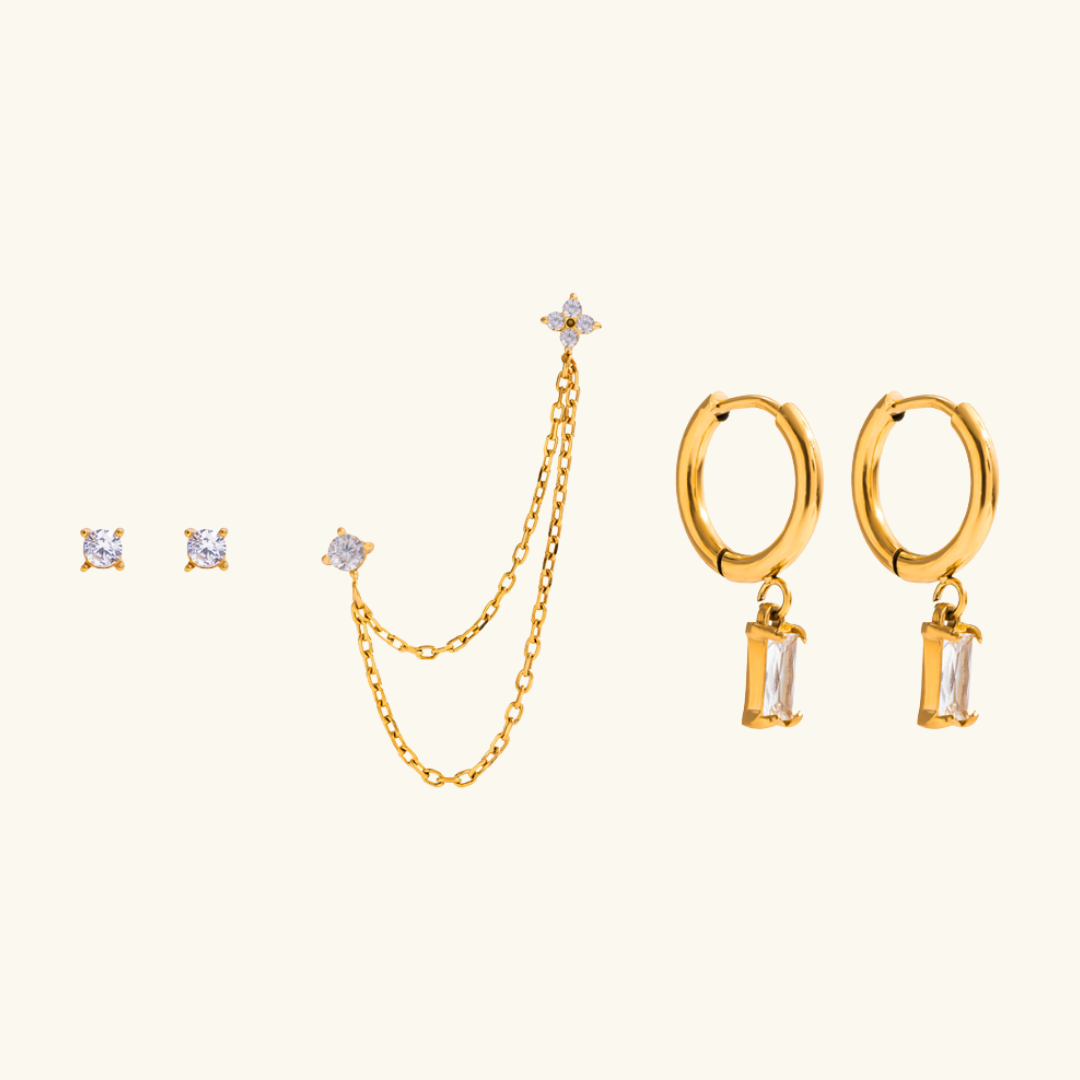 Dina Essential Diamond Earrings Bundle Image