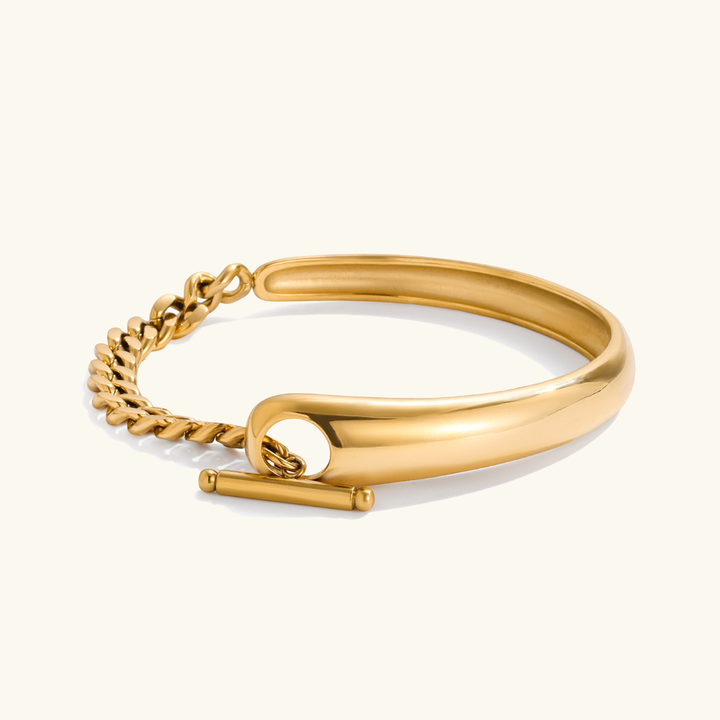Myrna Chained Gold Bangle