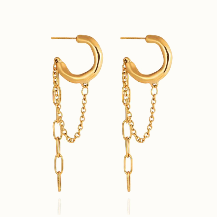 Claudette Link Chain Hoops