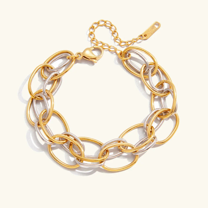 Ramona Two Tone Multi Link Bracelet