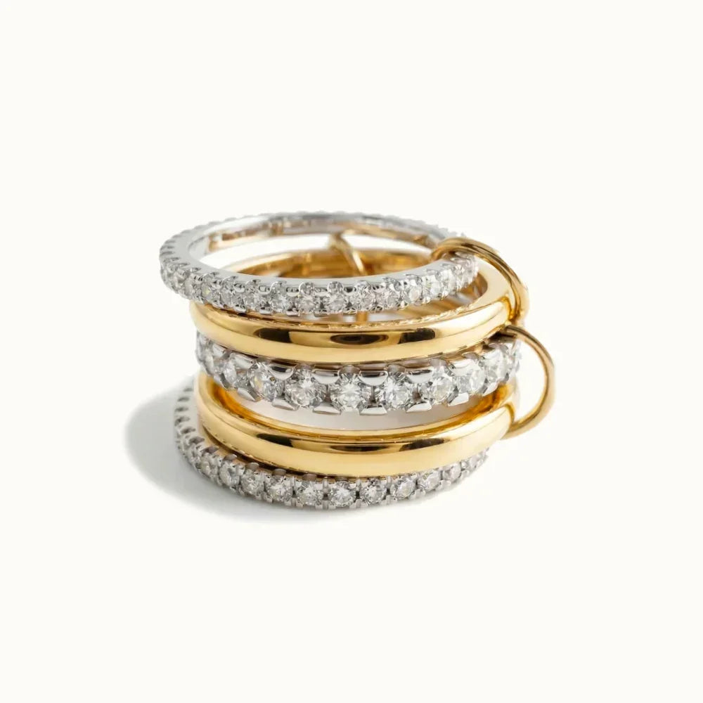 Bellerose Two Tone Stacked Diamond Ring Image