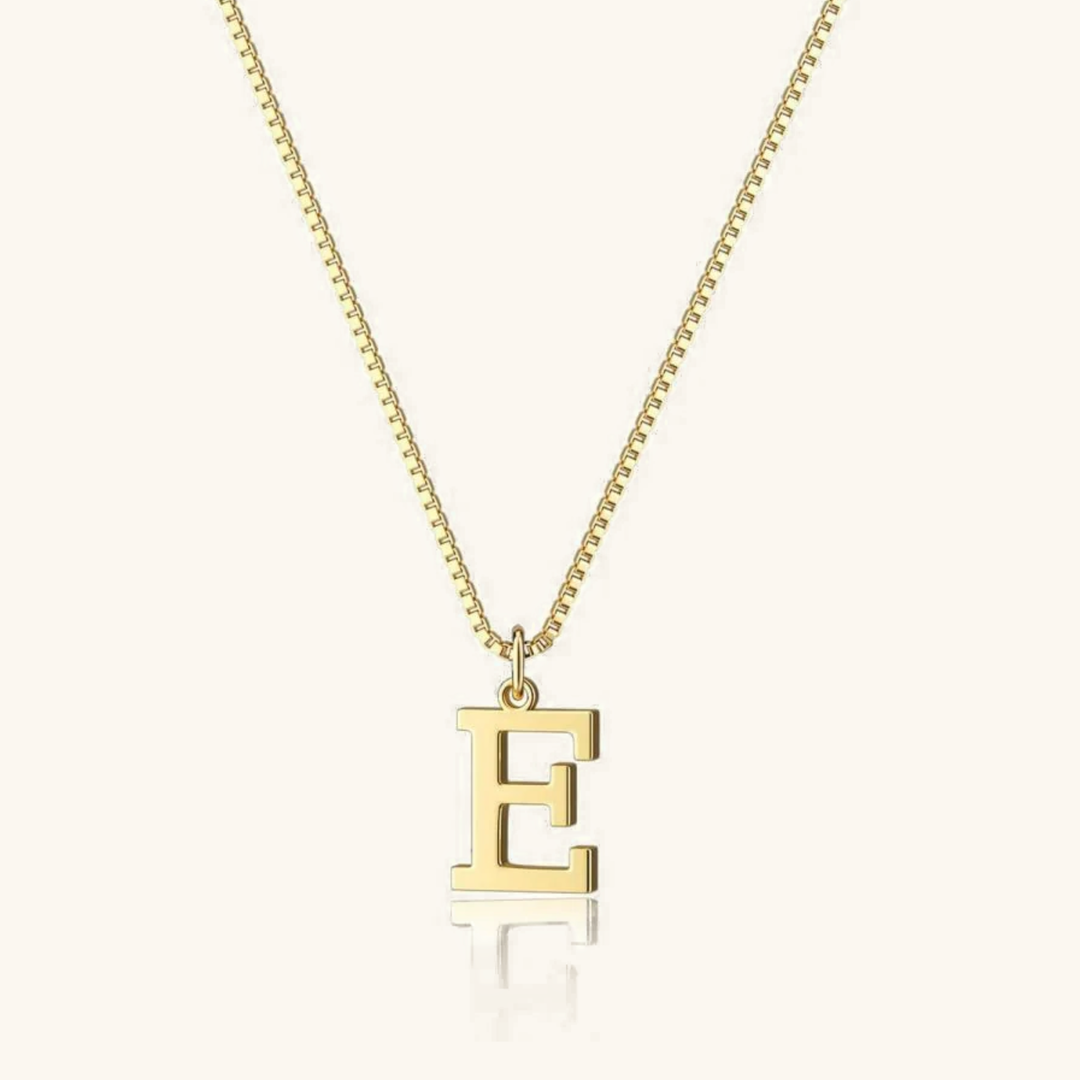Therese Letter Initial Gold Necklace