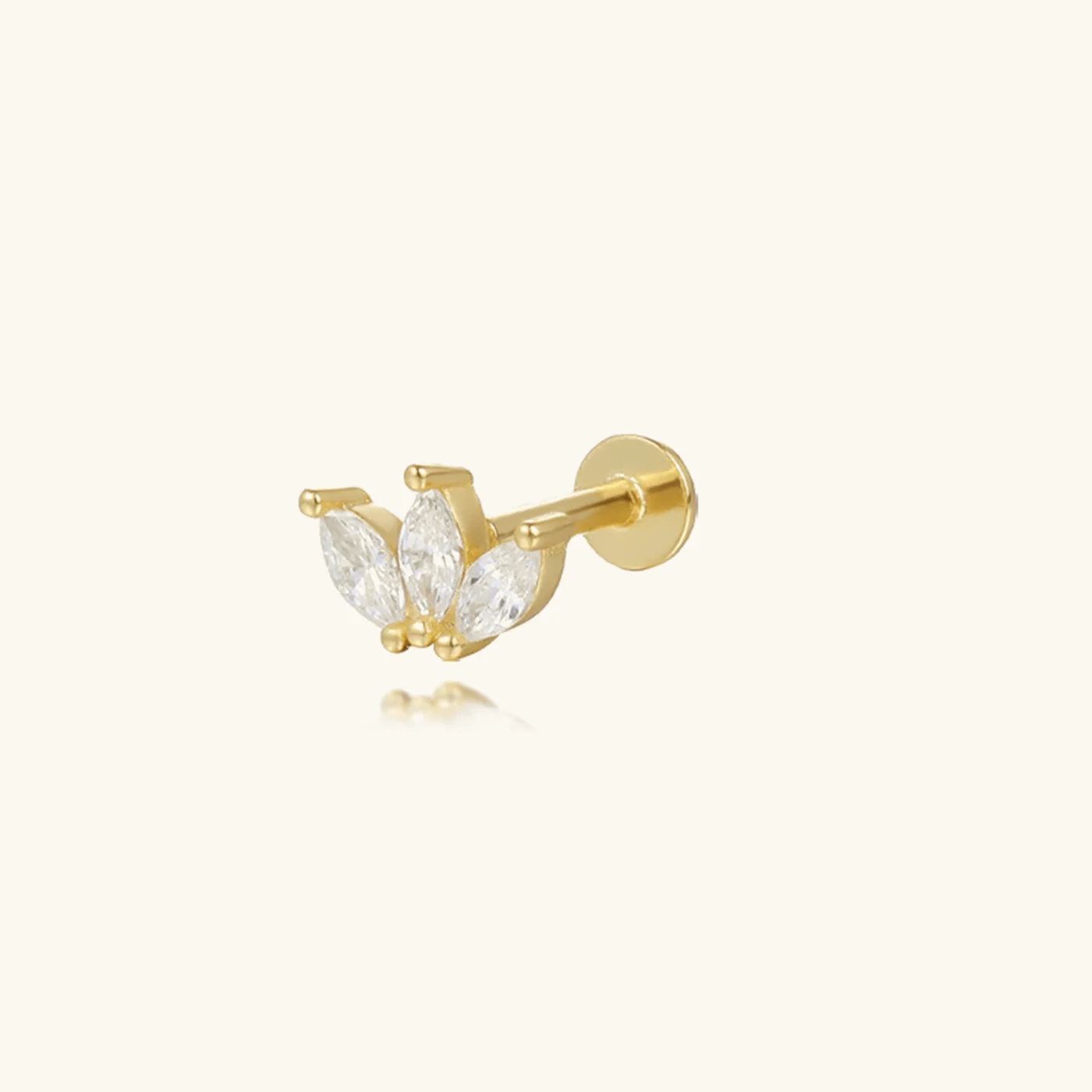 Trio Flat Back Diamond Stud Image