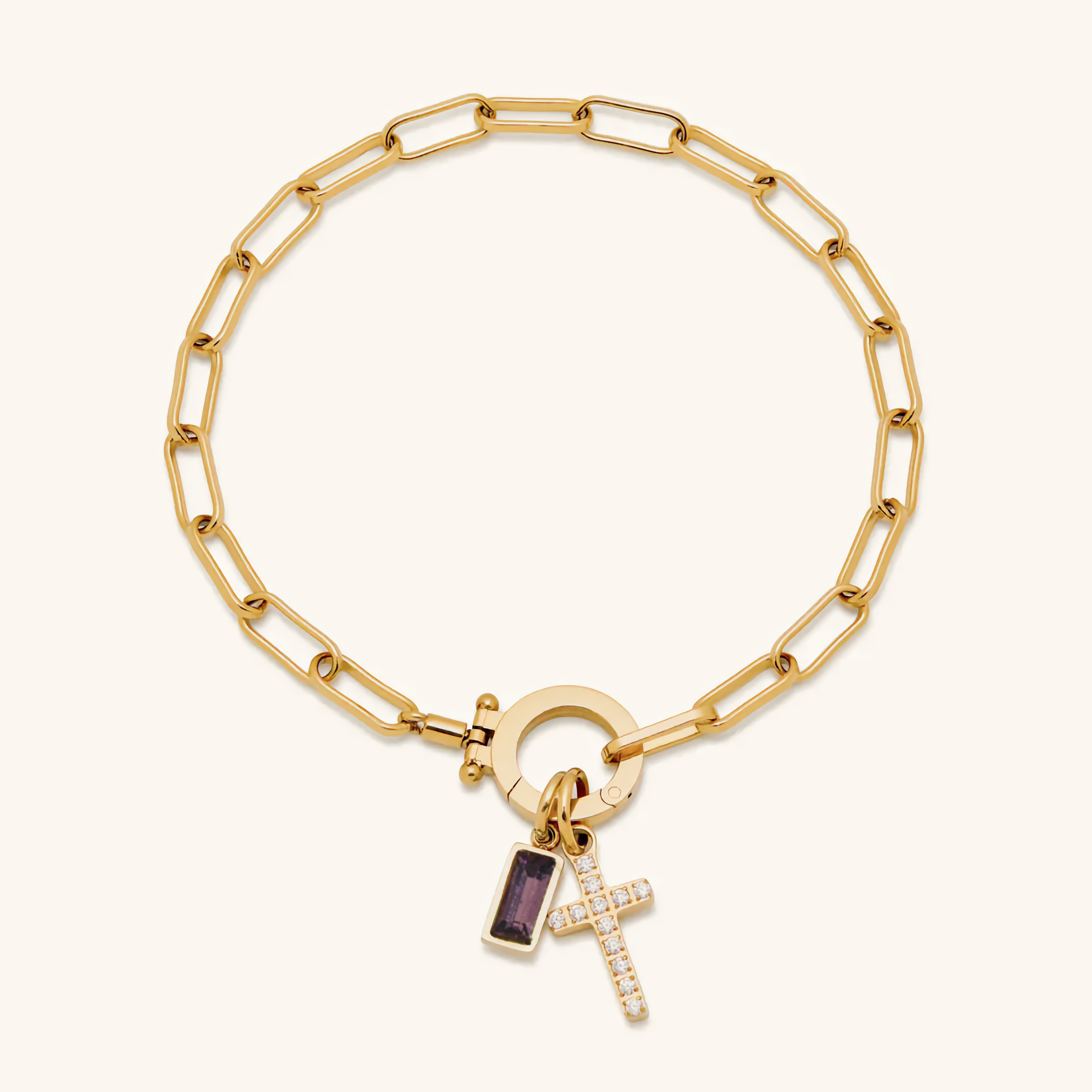 Annabella Birthstone Cross Bracelet Image