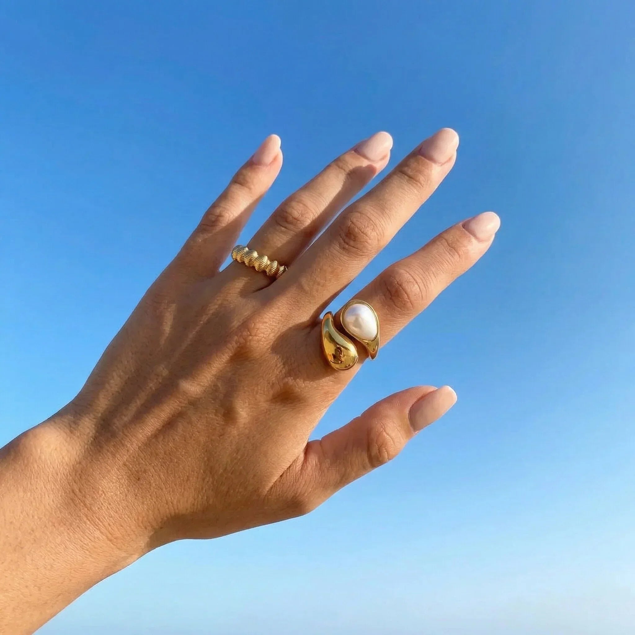 Mara Amber Pearl Ring Image