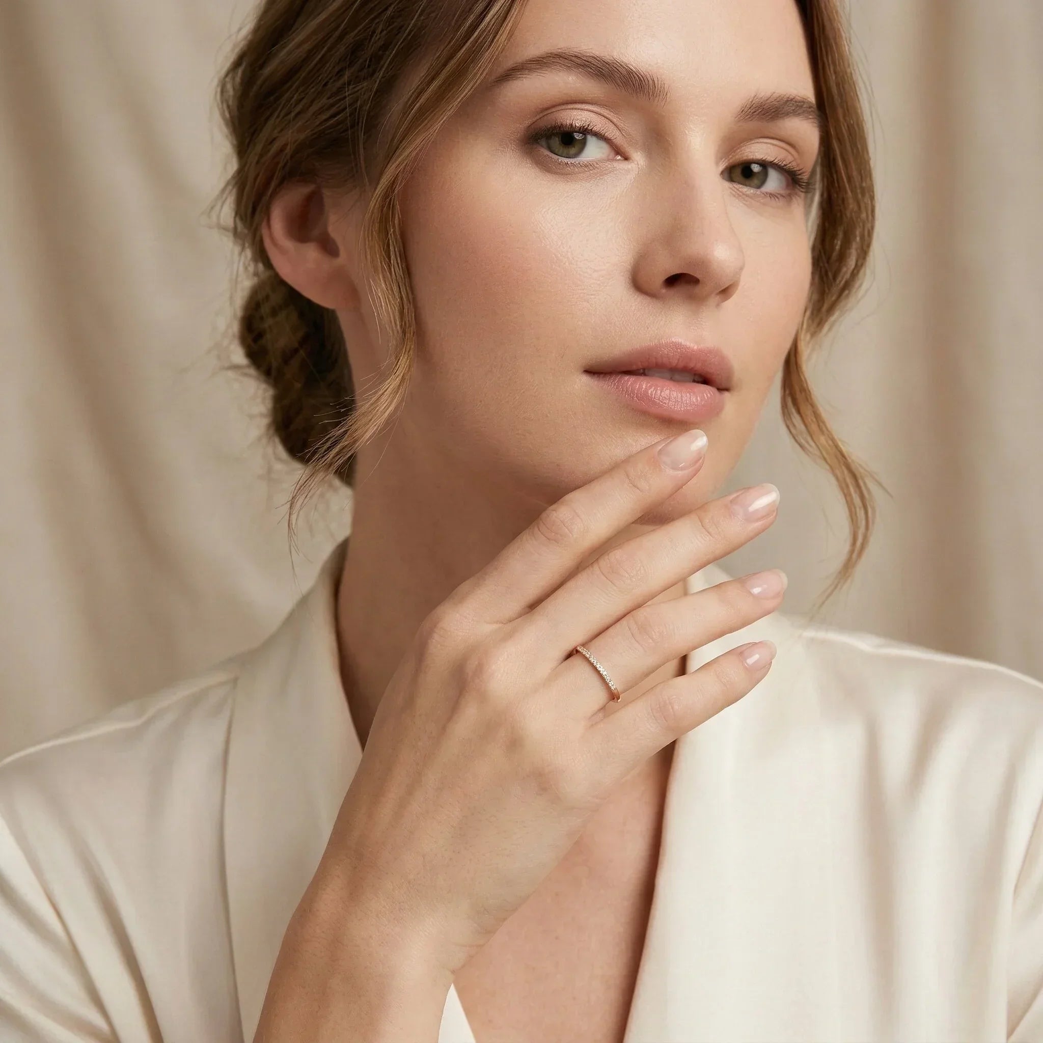 Zarra Paved Gold Ring Image
