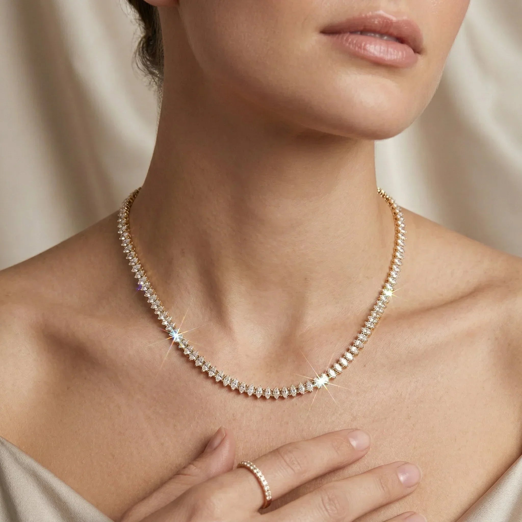 Wisteria Diamond Tennis Necklace Image