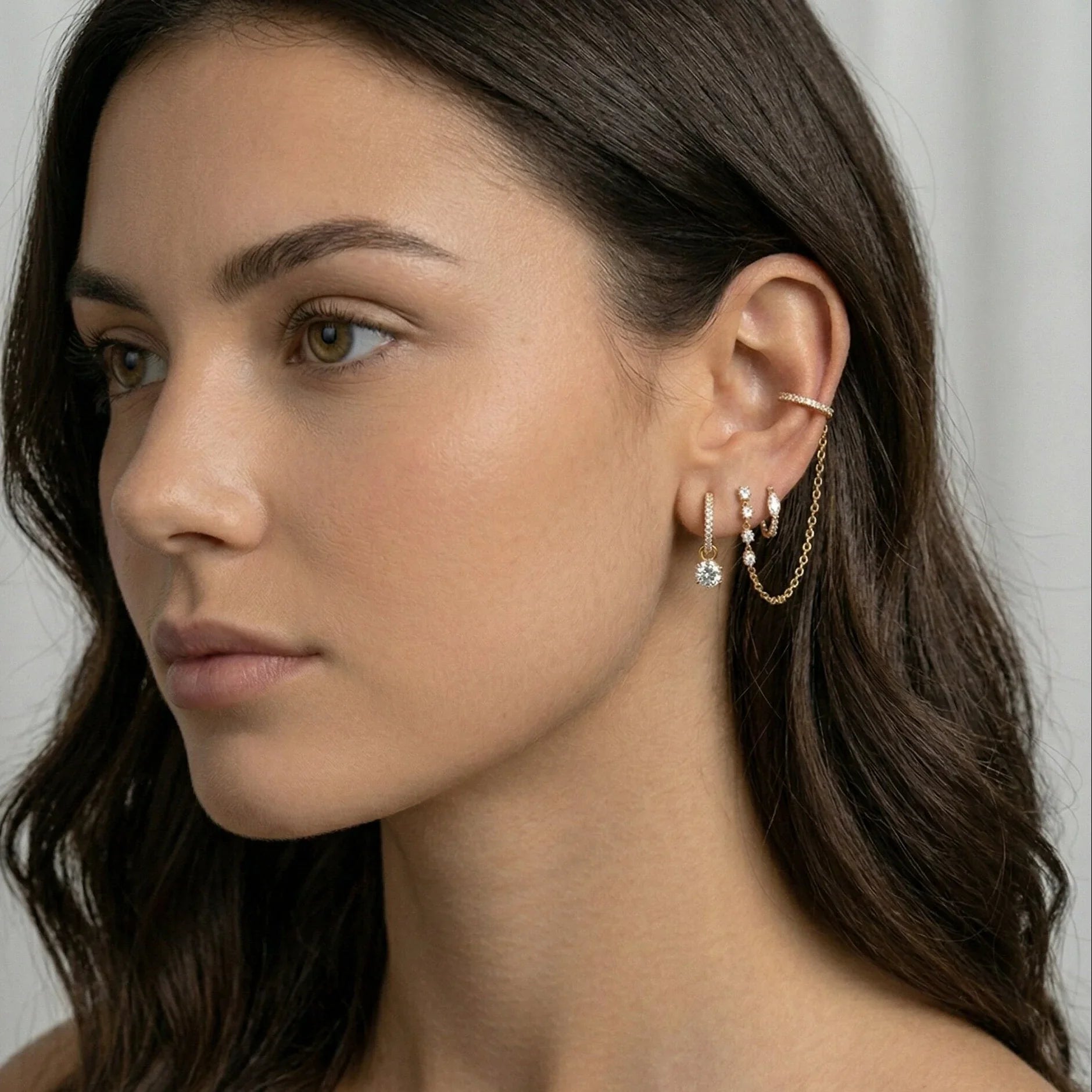 Blake Reversible Diamond Hoops Image