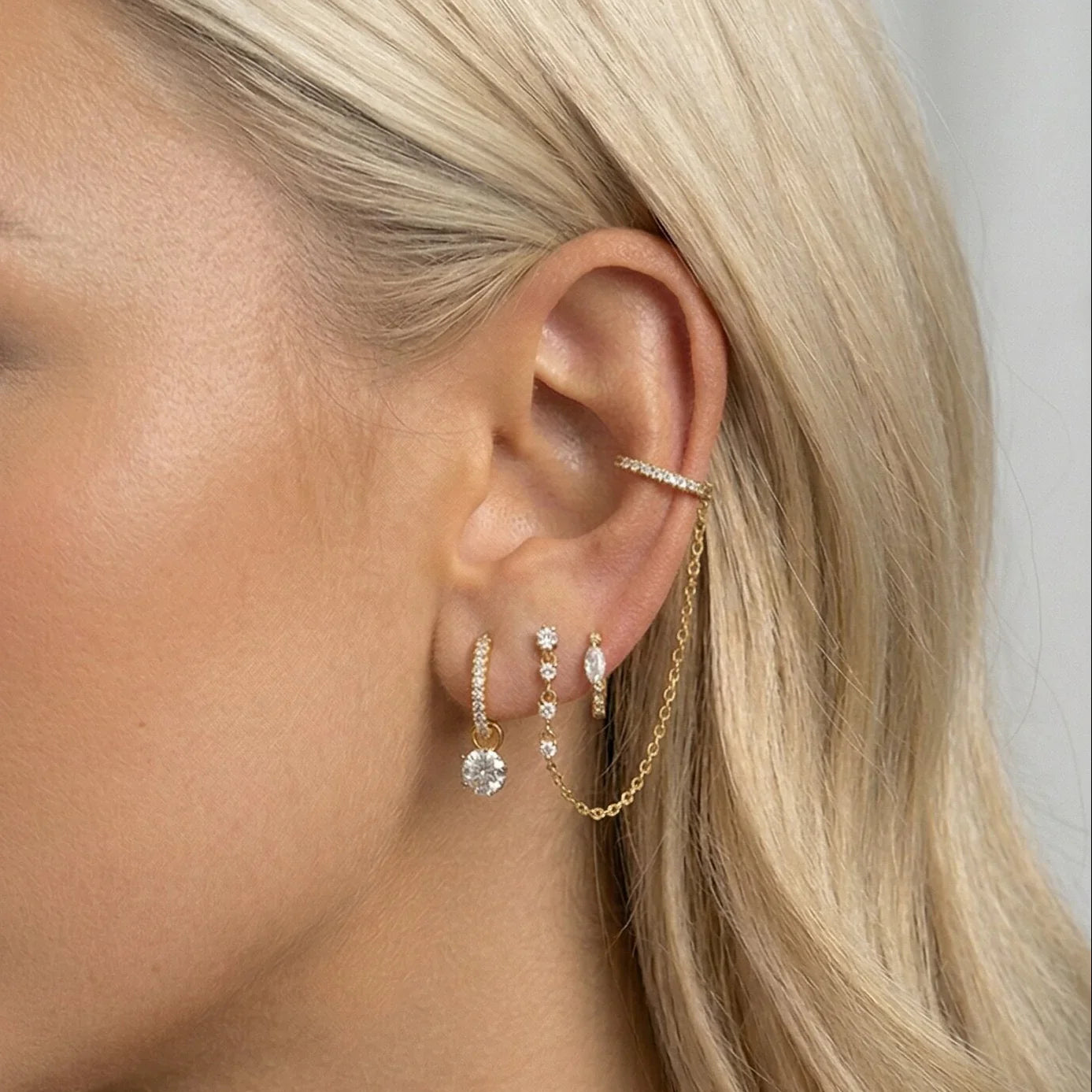 Blake Reversible Diamond Hoops Image
