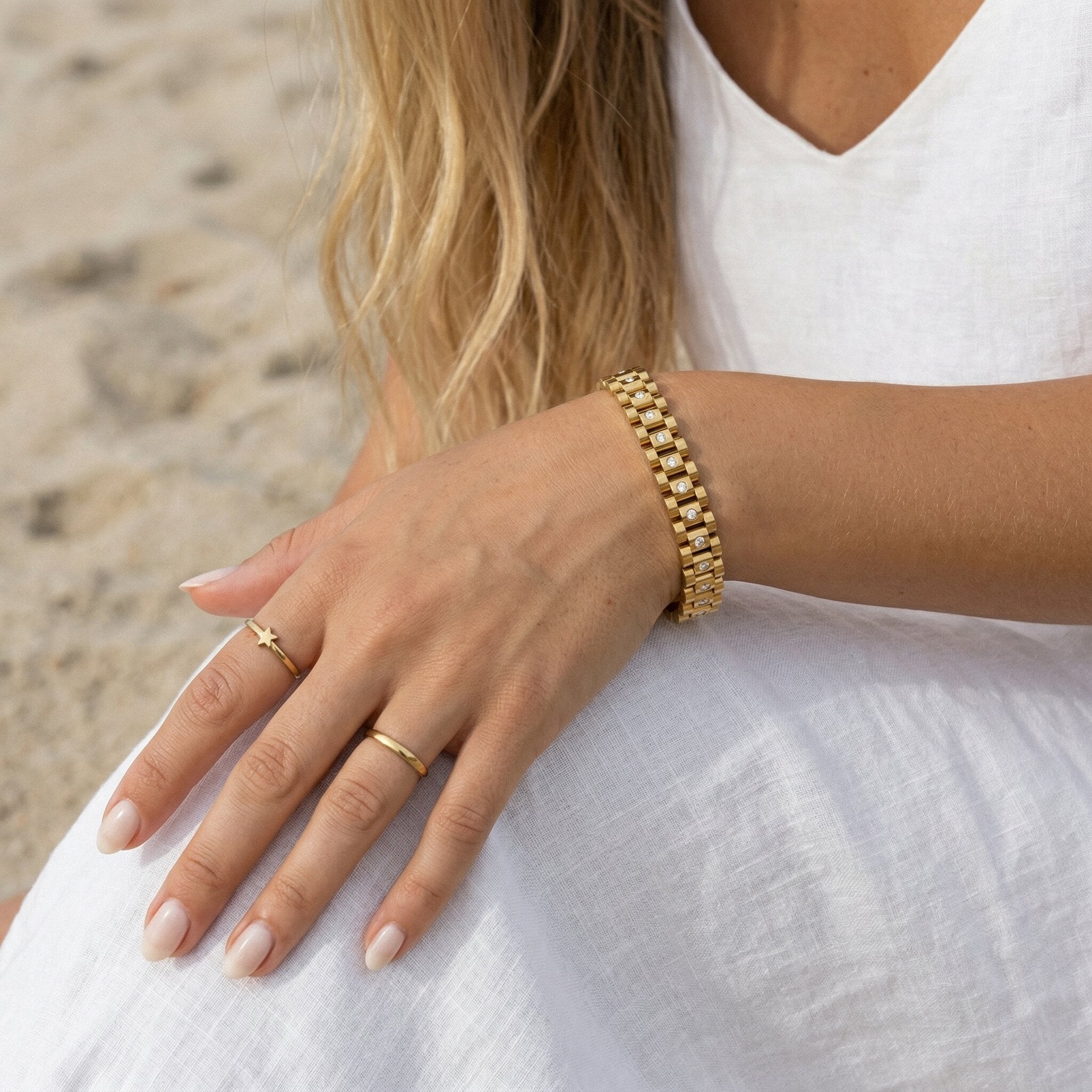 Gold Watchband Bracelet Image