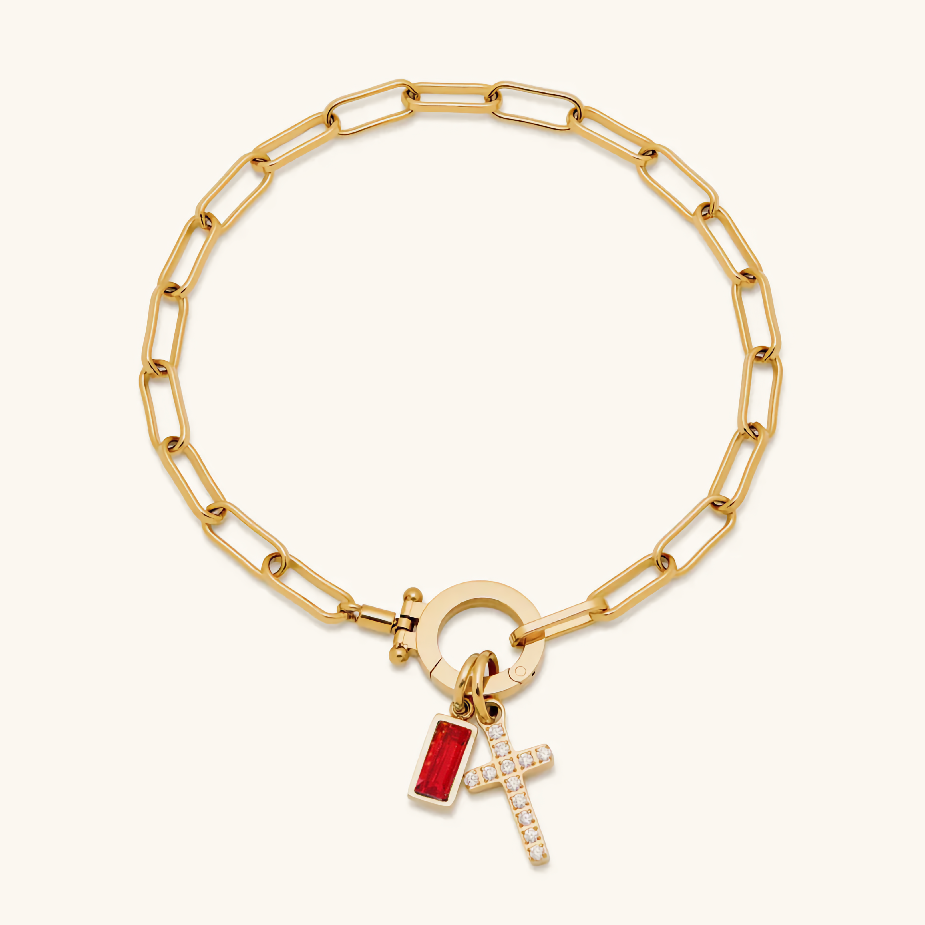 Annabella Birthstone Cross Bracelet Image