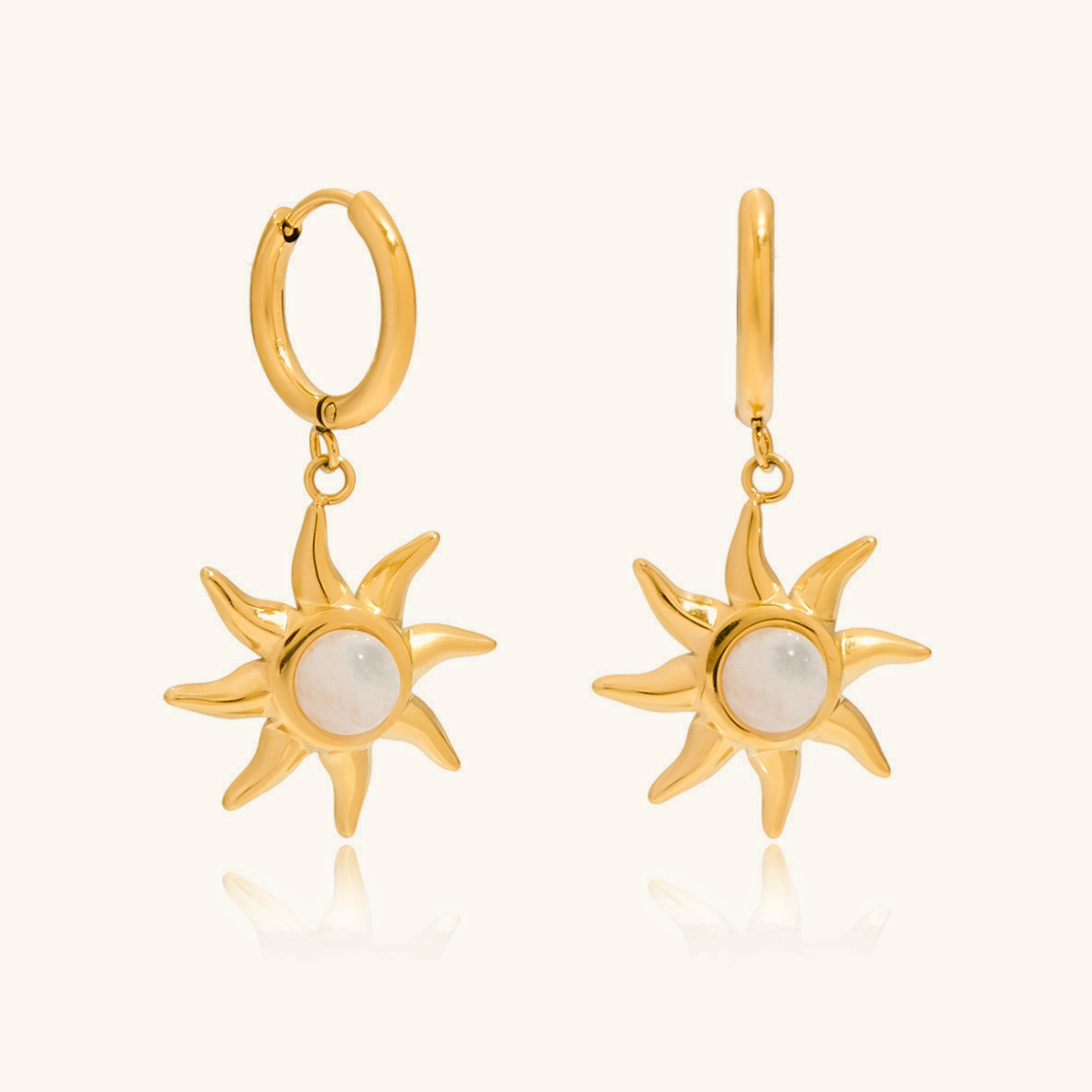 Helia Sun-shaped Moonstone Earrings Image