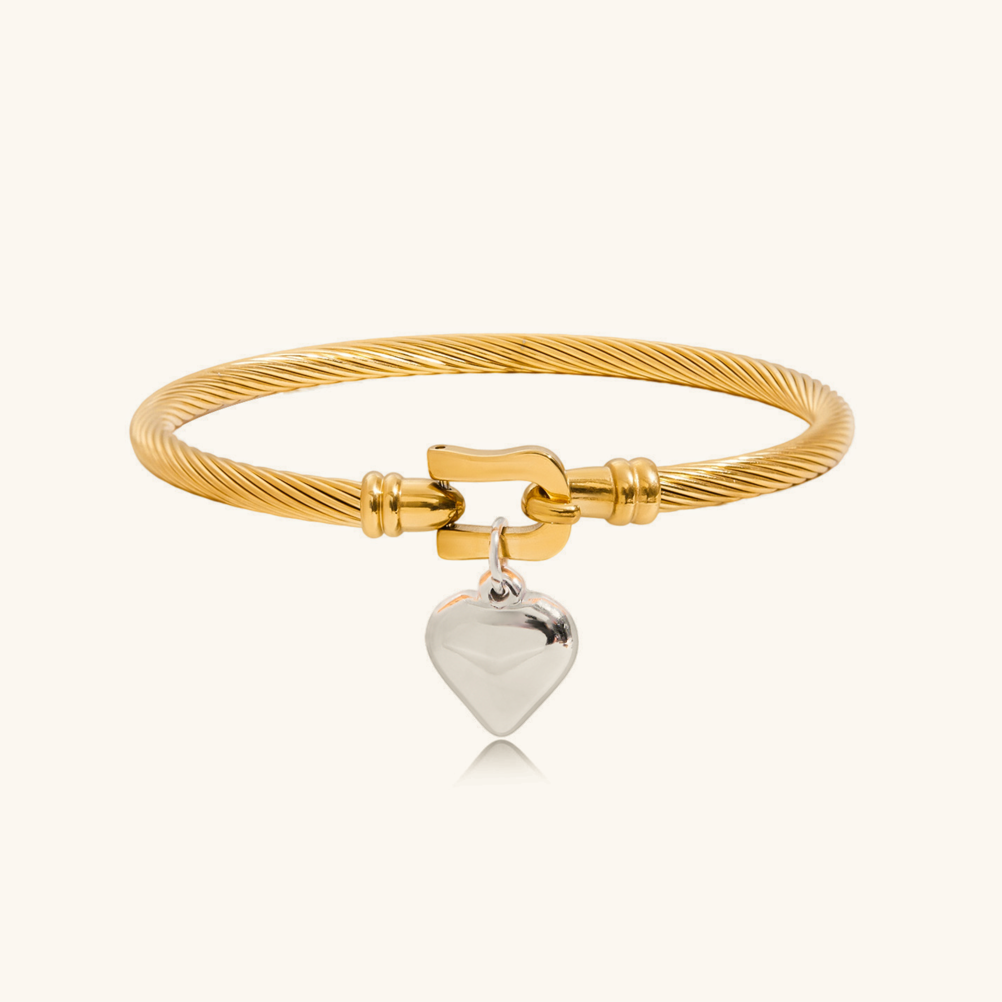 Solenne Twisted Band Gold Bracelet Image
