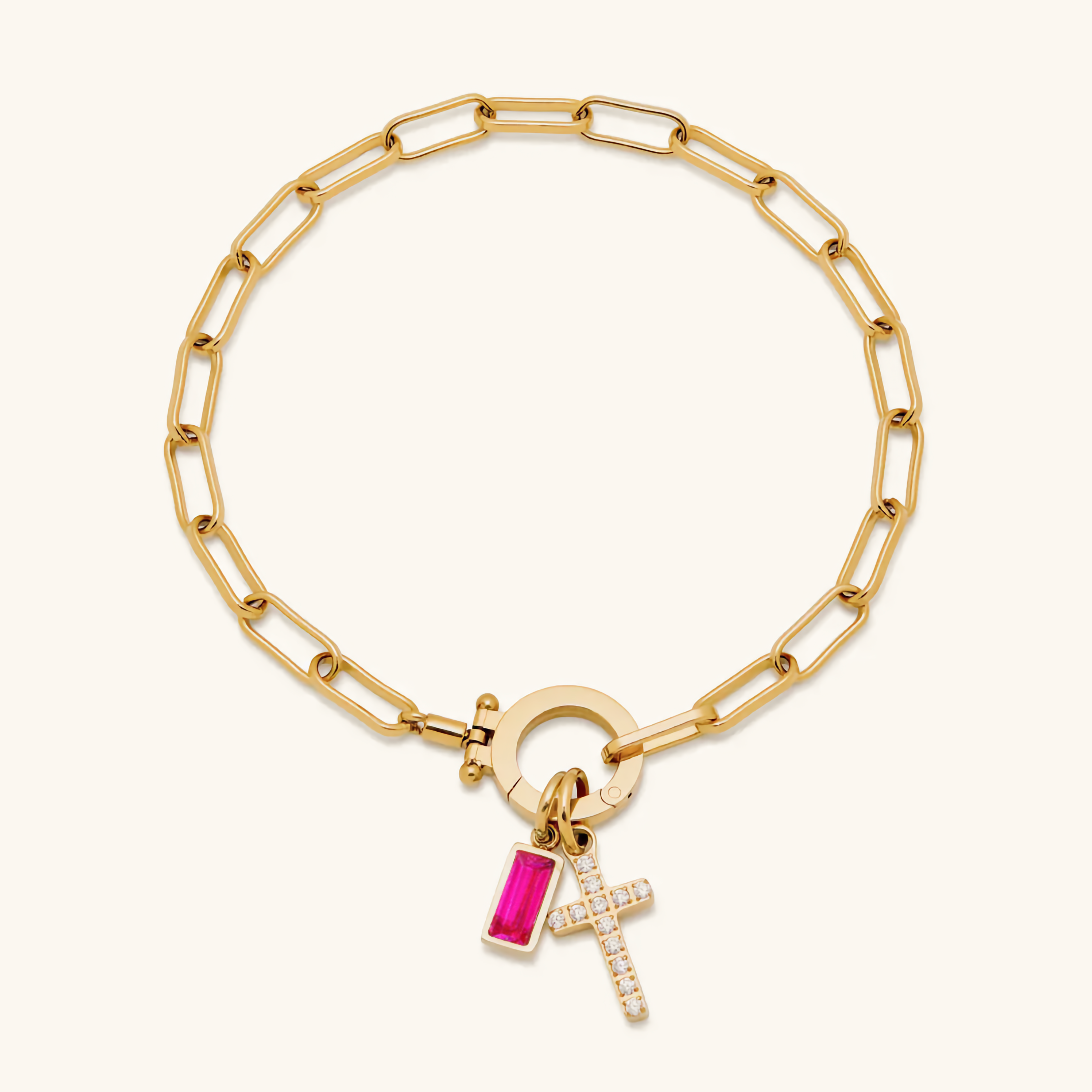 Annabella Birthstone Cross Bracelet Image