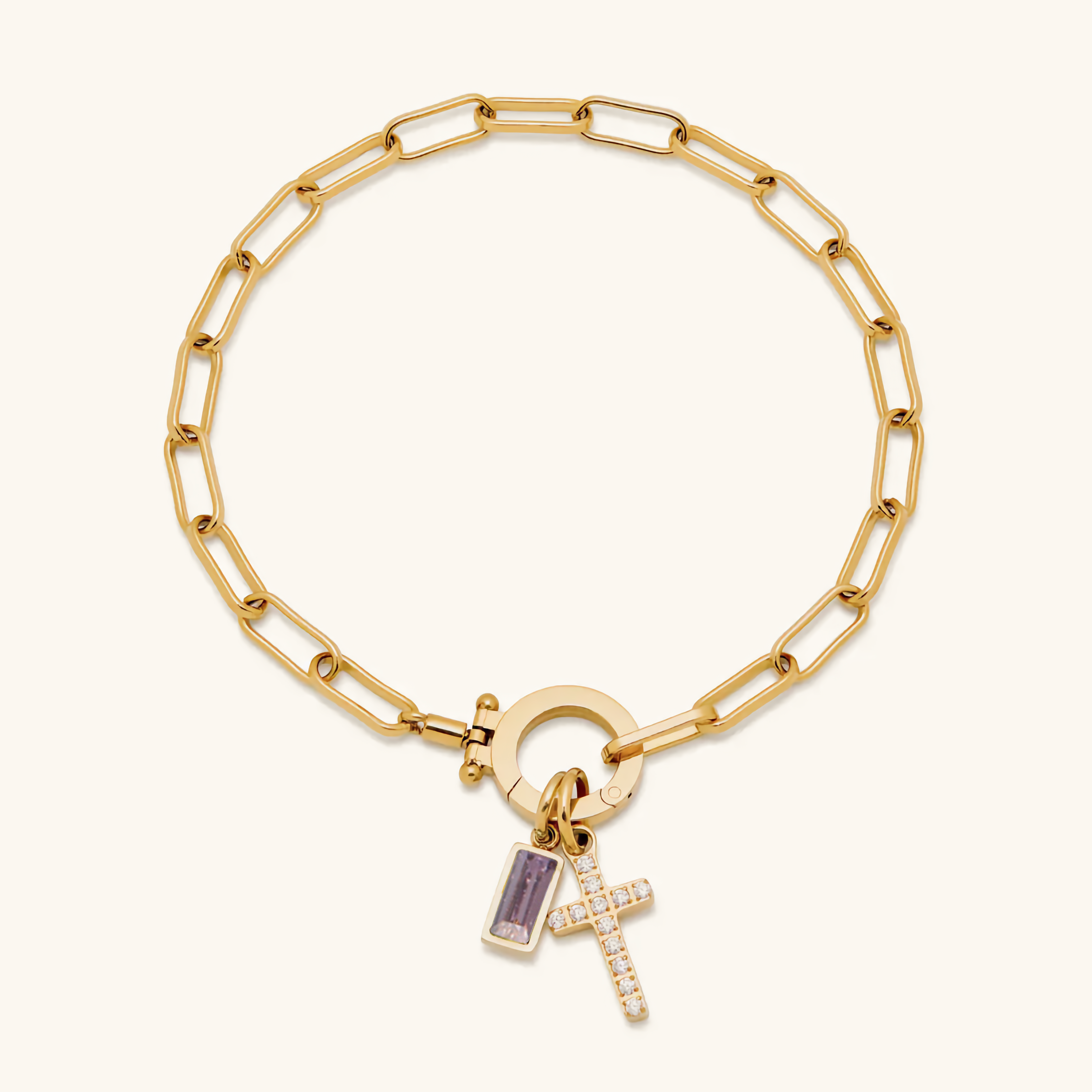 Annabella Birthstone Cross Bracelet Image