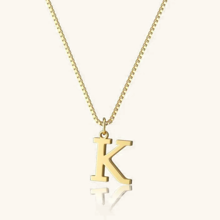 Therese Letter Initial Gold Necklace