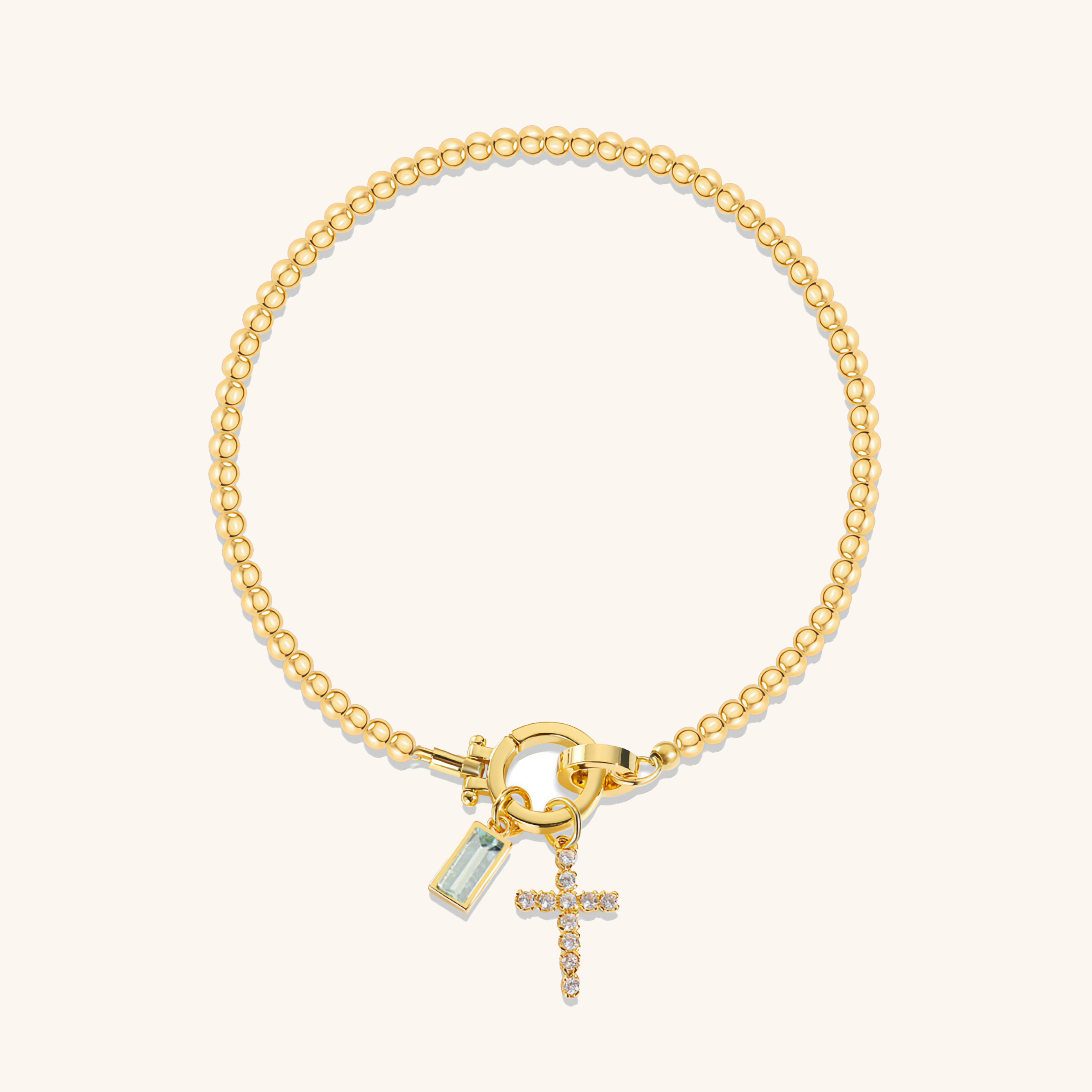 Amalia Birthstone Cross Bracelet Image