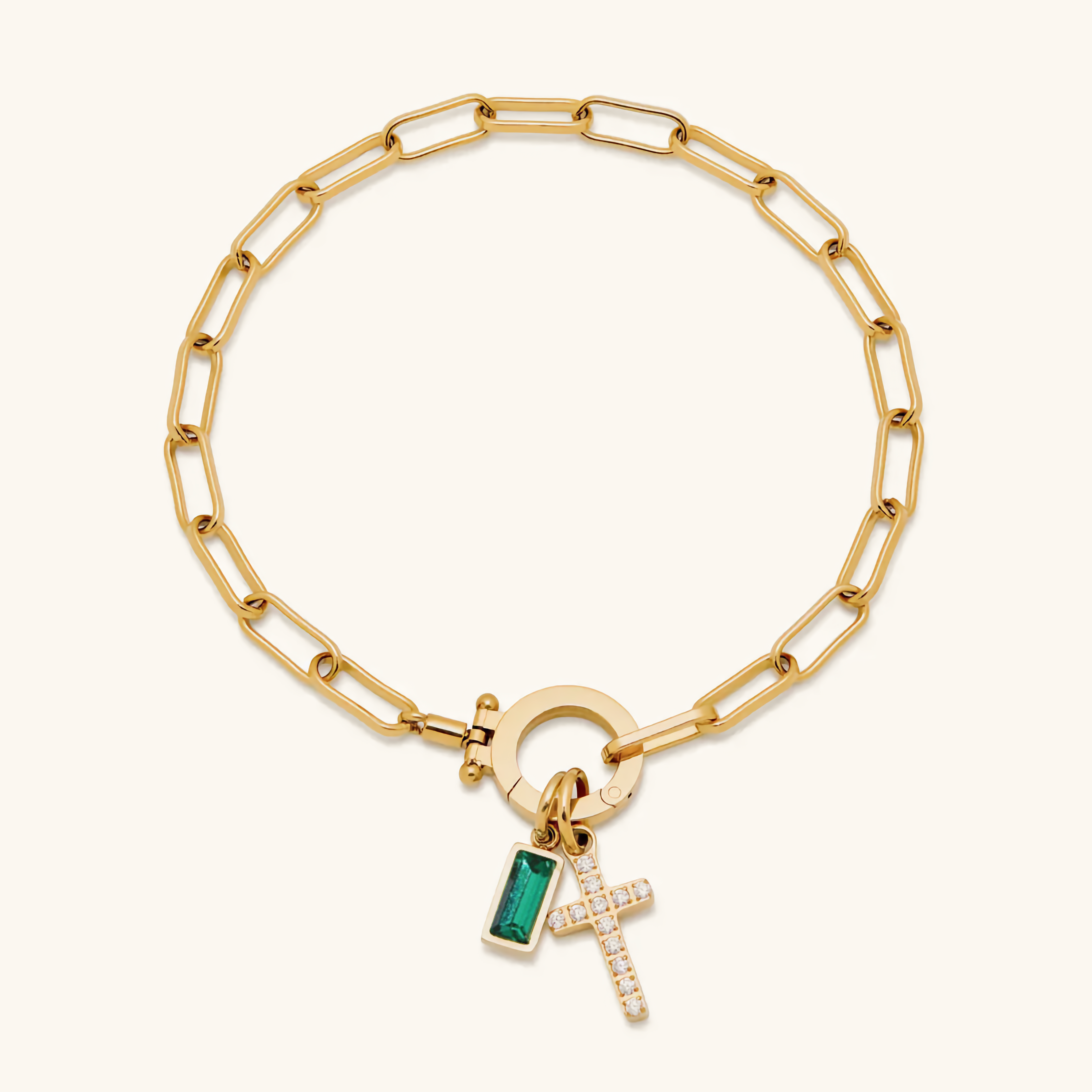 Annabella Birthstone Cross Bracelet Image