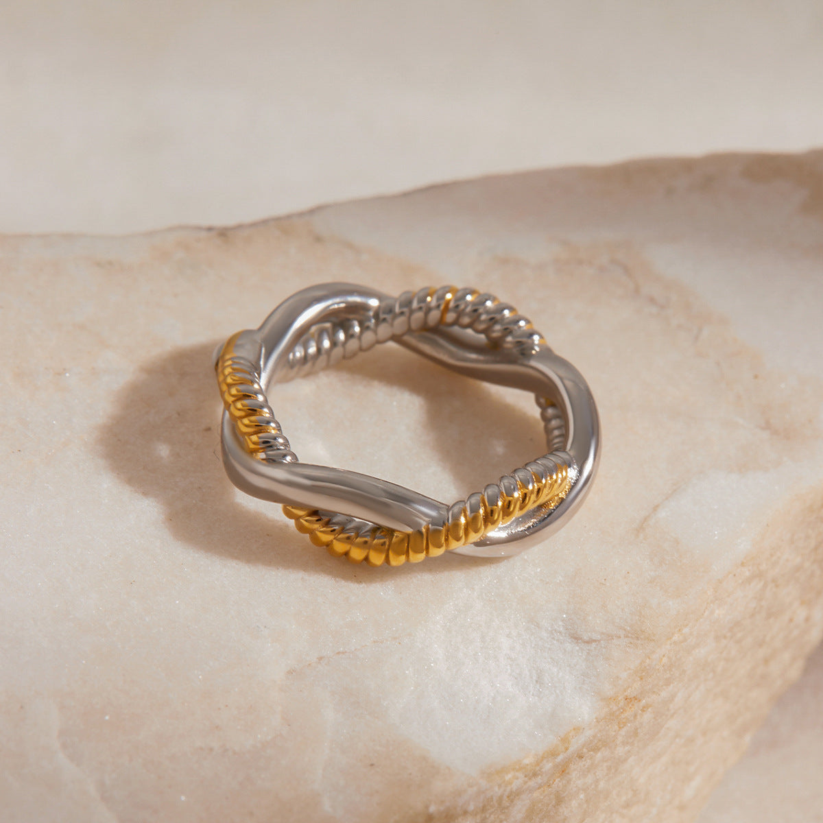Nerisse Two-Tone Twist Ring Image