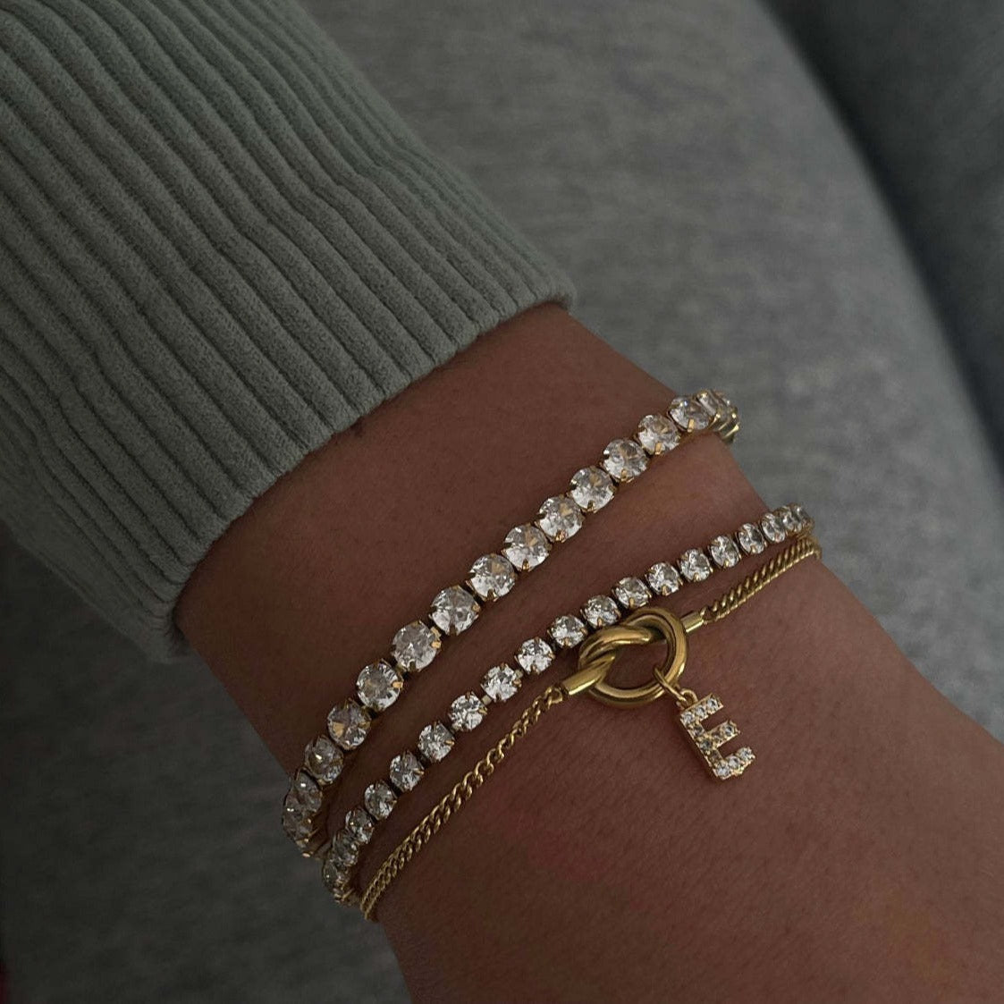 Marisse Diamond Initial Bracelet Image