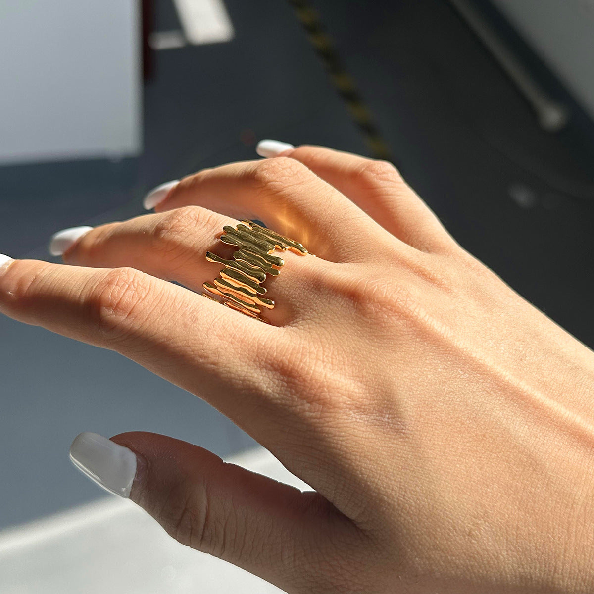Zoella Abstract Gold Ring Image