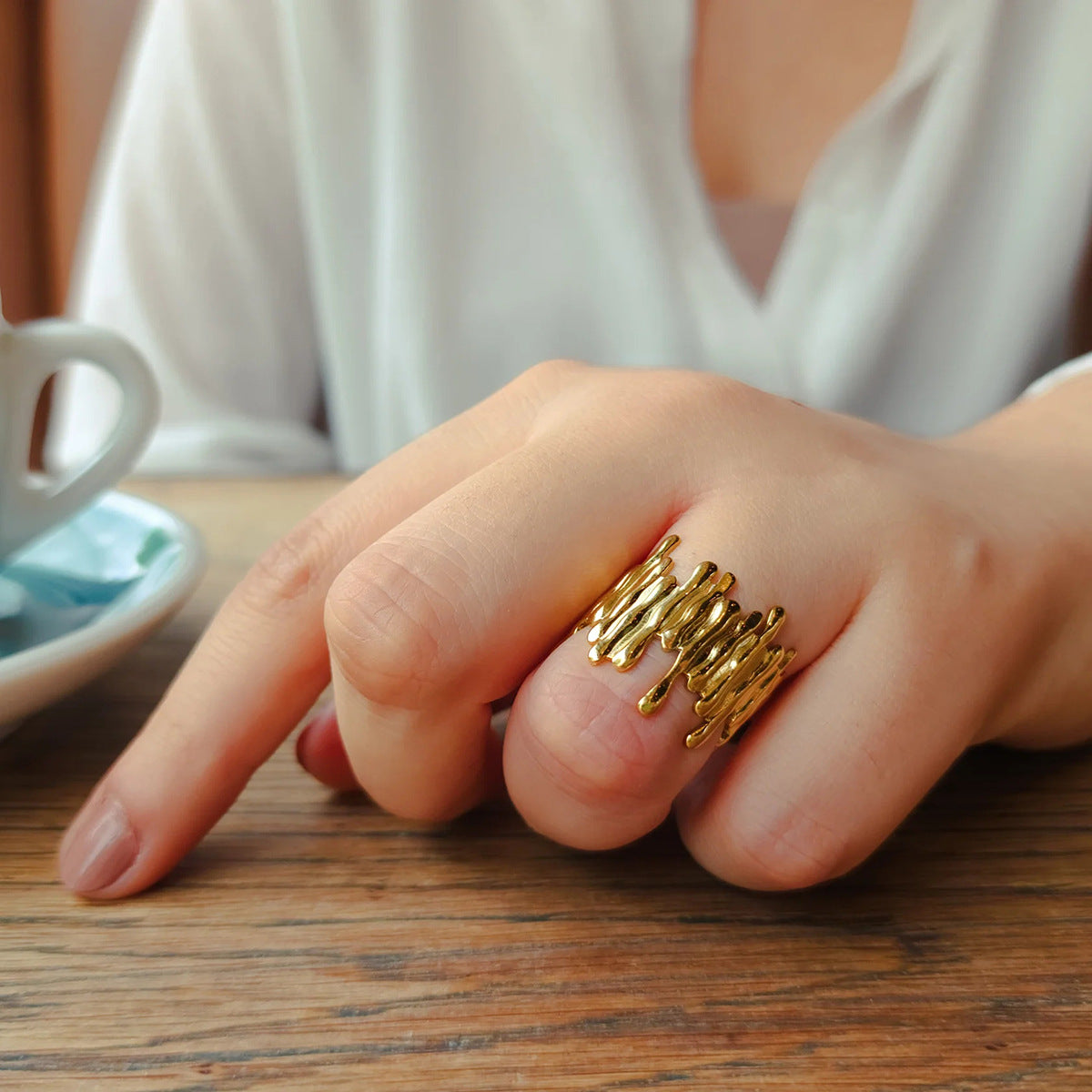 Zoella Abstract Gold Ring Image