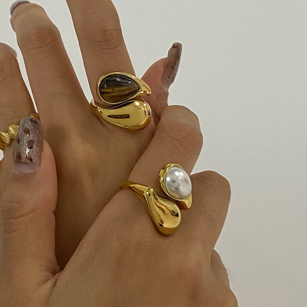 Mara Amber Pearl Ring Image