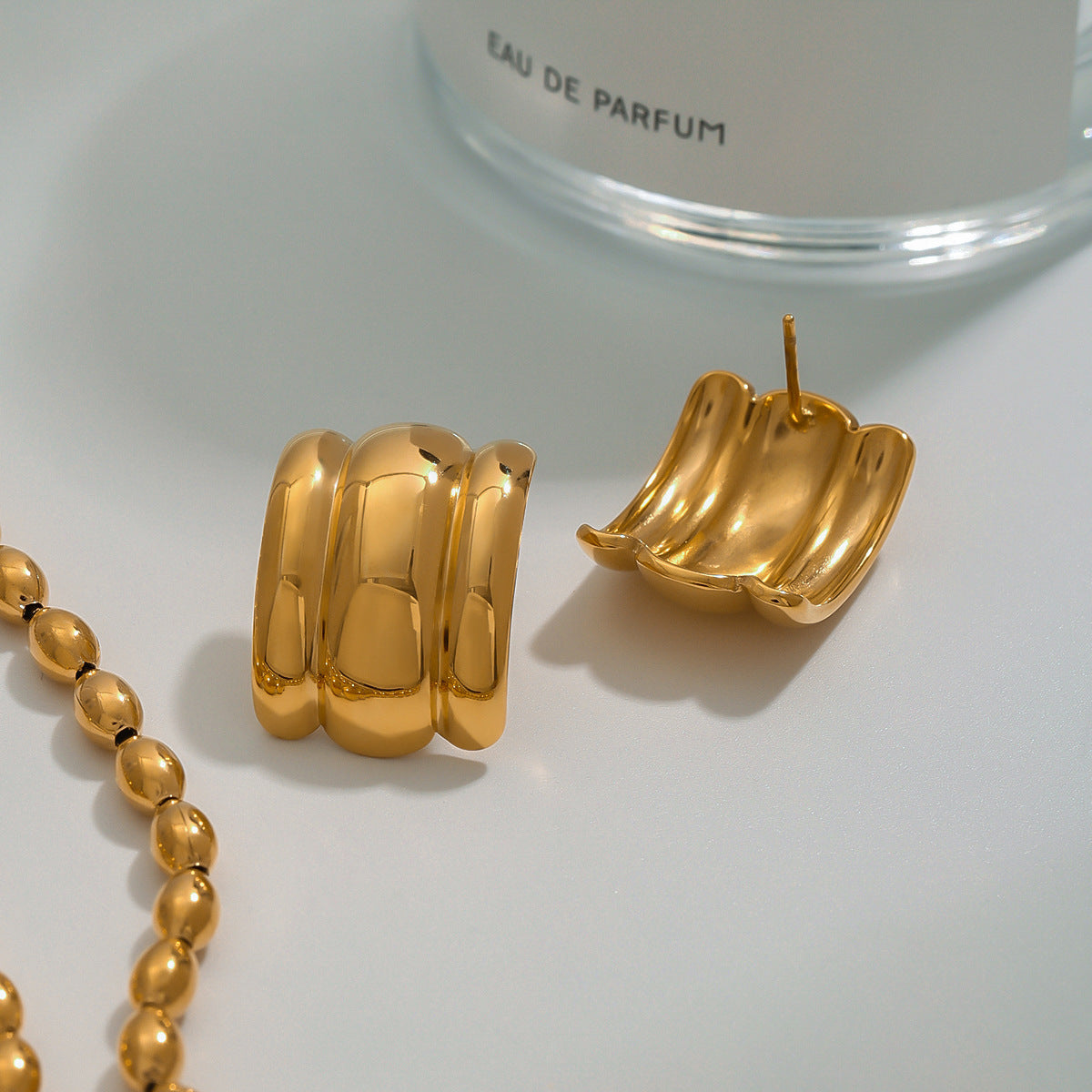 Angela Gold Arch Earrings Image