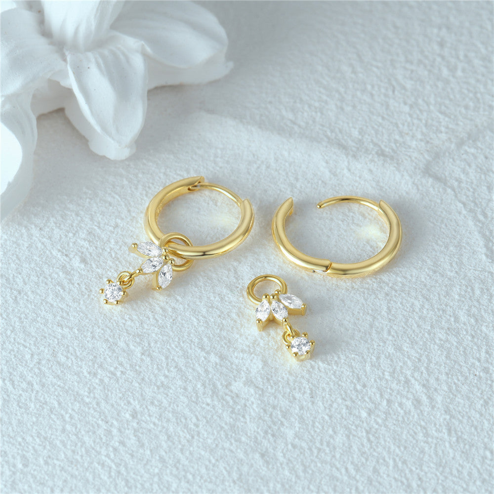 Brooke Removable Charm Hoops Image
