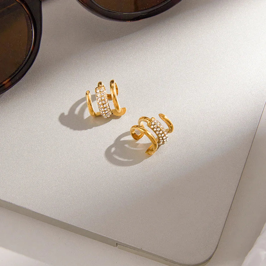 Hilda Layered Diamond Earrings