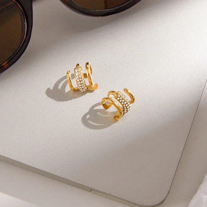 Hilda Layered Diamond Earrings