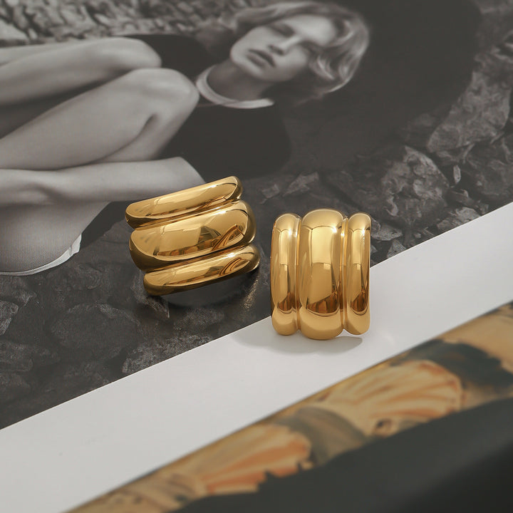 Angela Gold Arch Earrings