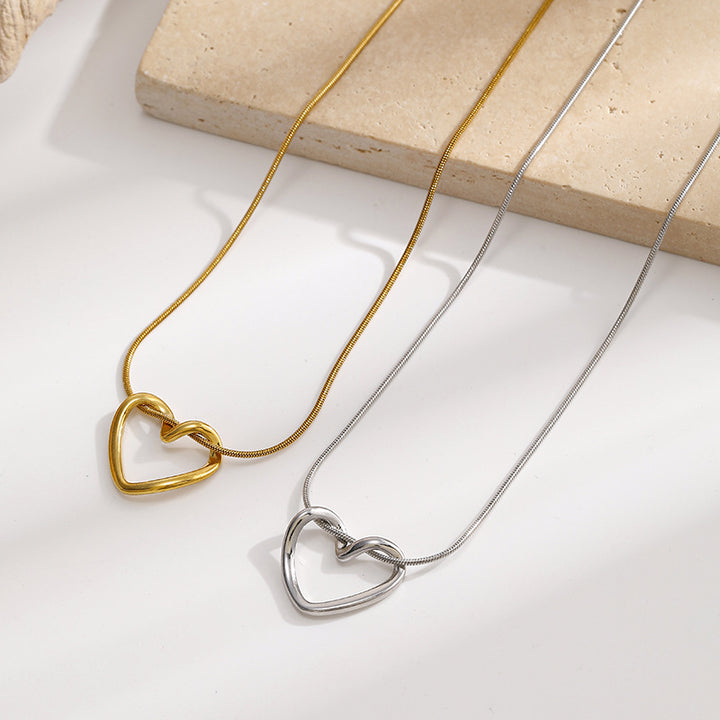 Gold Knot Heart Pendant