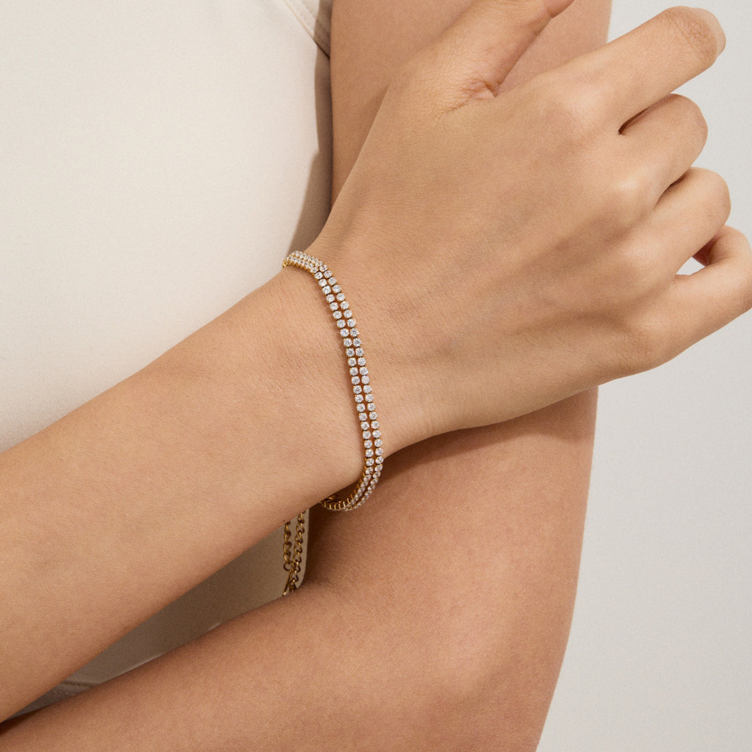 Celene Layered Tennis Bracelet