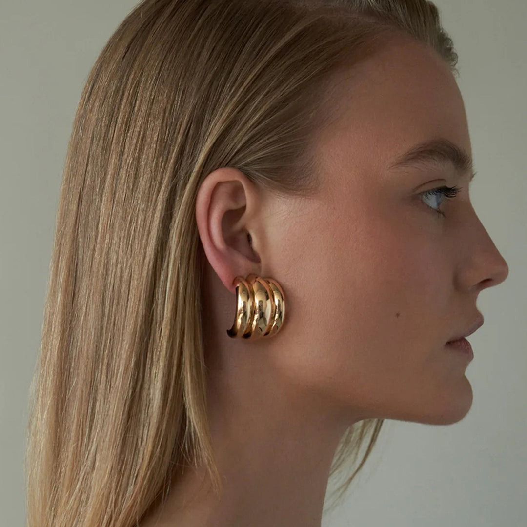 Angela Gold Arch Earrings