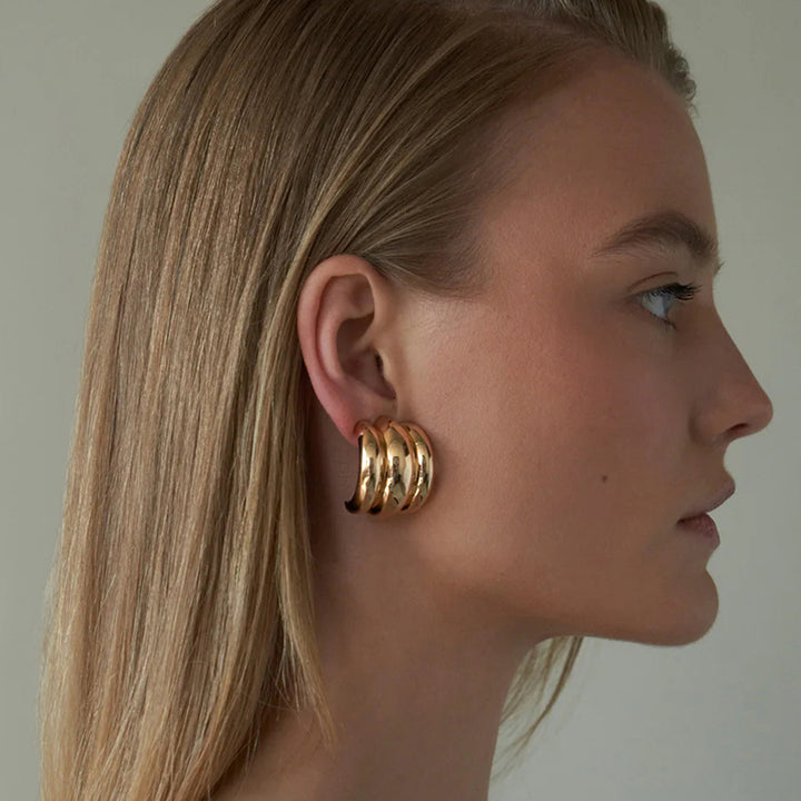 Angela Gold Arch Earrings