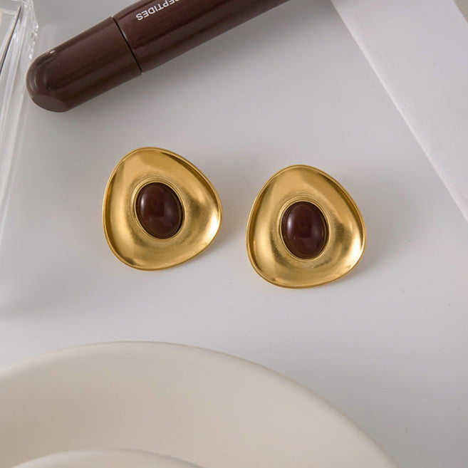 Orissa Gold Enamel Earrings
