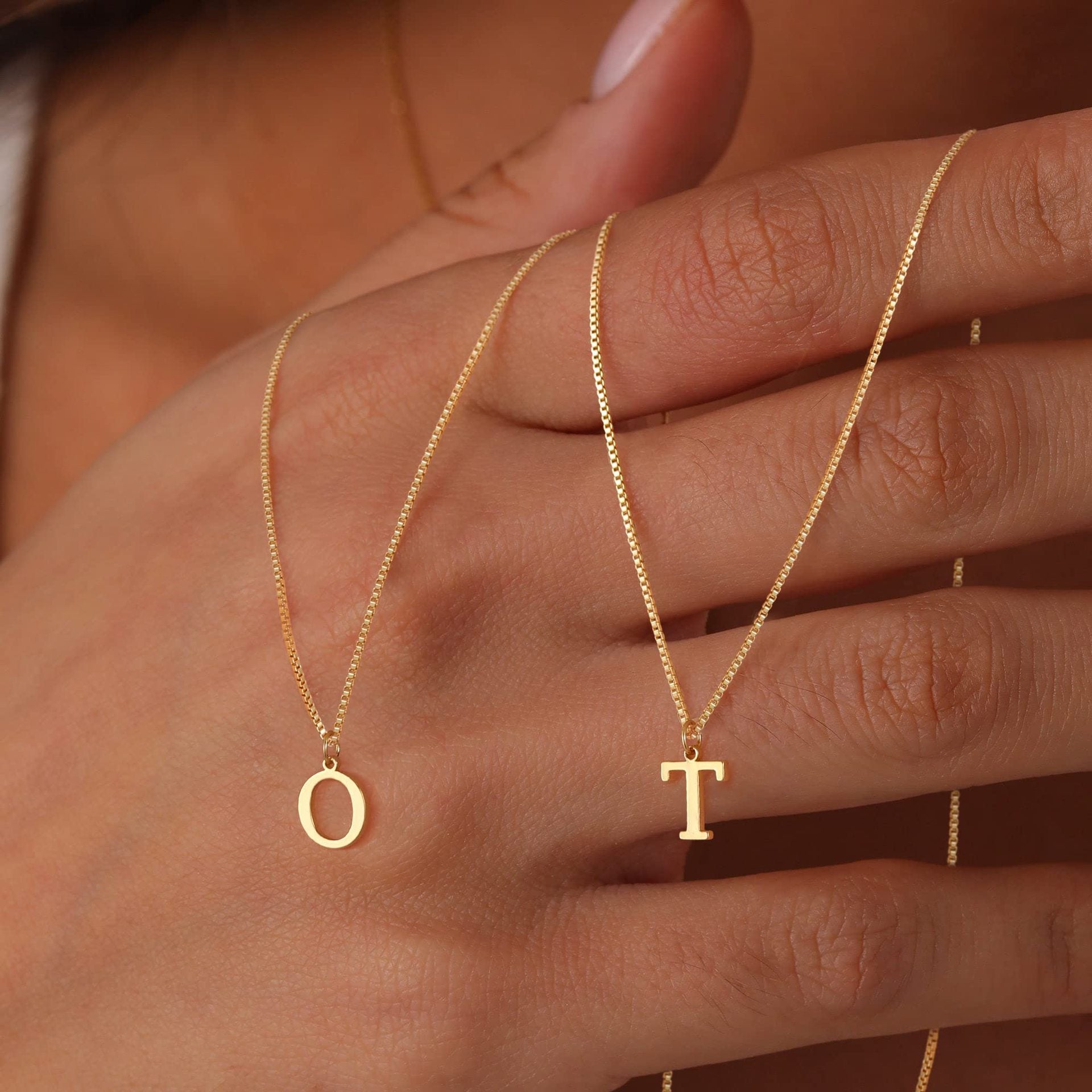 Therese Letter Initial Gold Necklace Image