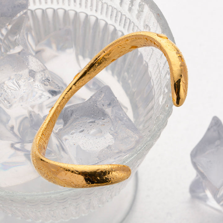 Audrina Contemporary Gold Bangle