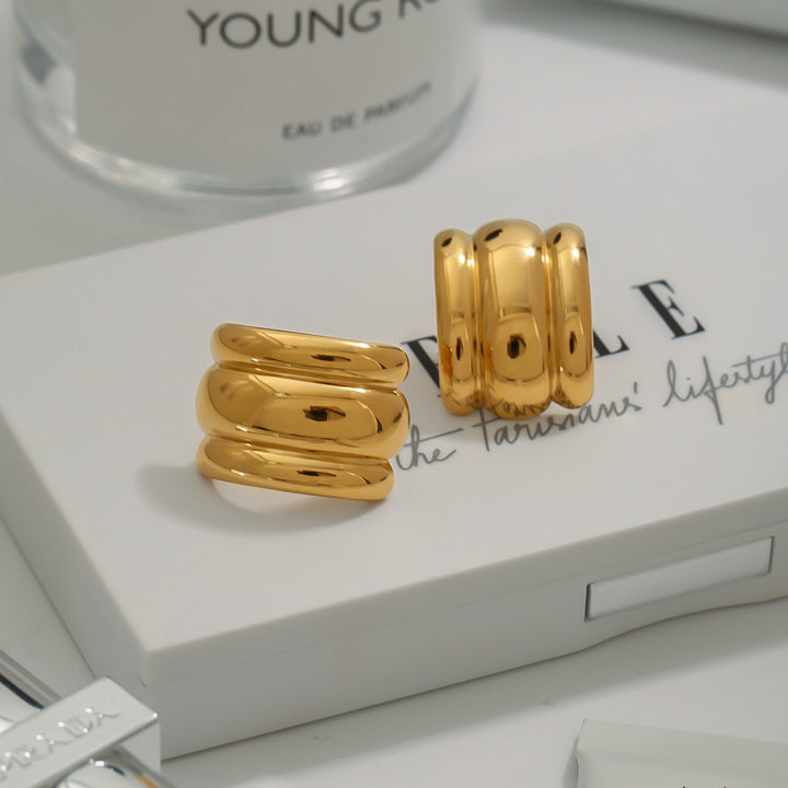 Angela Gold Arch Earrings